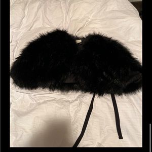 Faux fur shawl